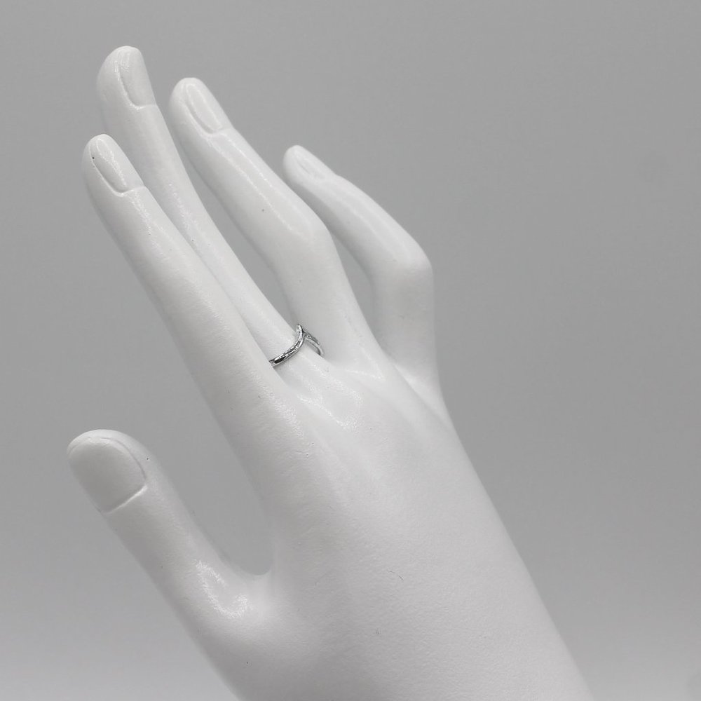 Popular fashion wishbone ring silver tone sz 5.75 - Picture 4 of 5